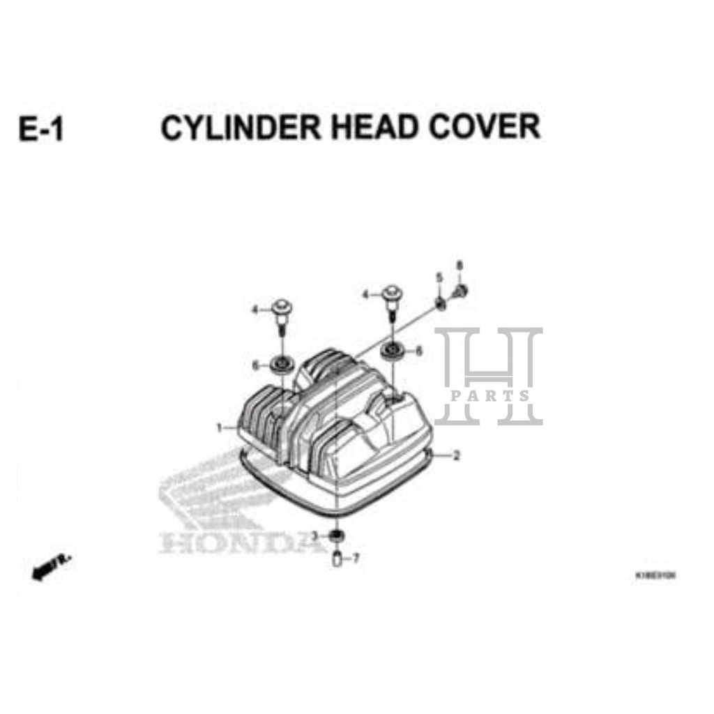 KARET SEAL HEAD TUTUP MESIN ATAS GASKET CYLINDER HEAD COVER NEW MEGA PRO FI CB VERZA 12391-KRM-840 ASLI ORIGINAL AHM HGP HONDA