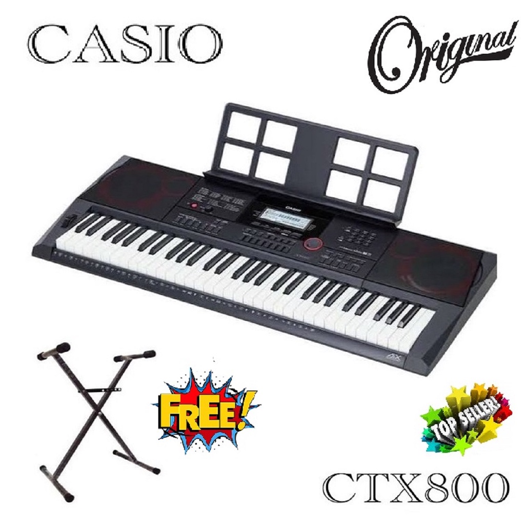 Keyboard Piano Casio CTX 800 + Free Stand Original