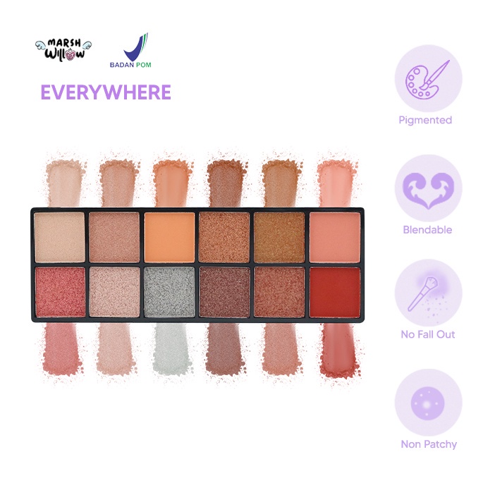 MARSHWILLOW EYESHADOW PRETTY ME SERIES ( EYESHADOW PALLETE / BLUSH ON TWIN )