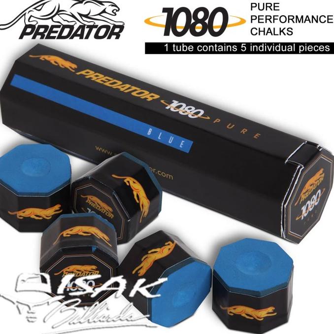 

Predator Chalk USA - 5 Piece Billiard Chalk - Kapur Biliar - Biru