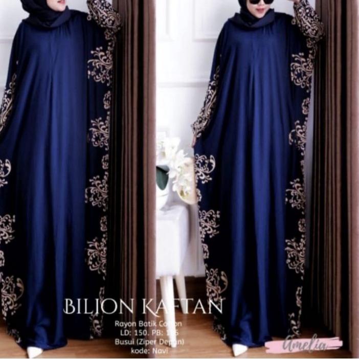 Trend BILLION KAFTAN MAXY DRESS SUPER JUMBO ld 160 DASTER BATIK BUSUI ZIPPER DEPAN TER ~