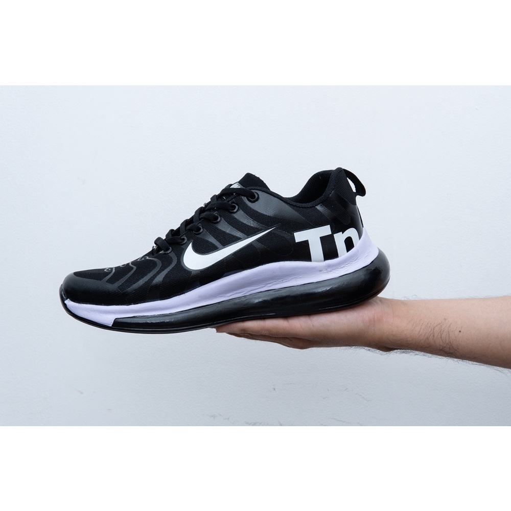 SEPATU OLAHRAGA PRIA SNEAKER NIKE ZOOM TN AIR MAX FLYKNIT LARI SPORT MEN HITAM PUTIH