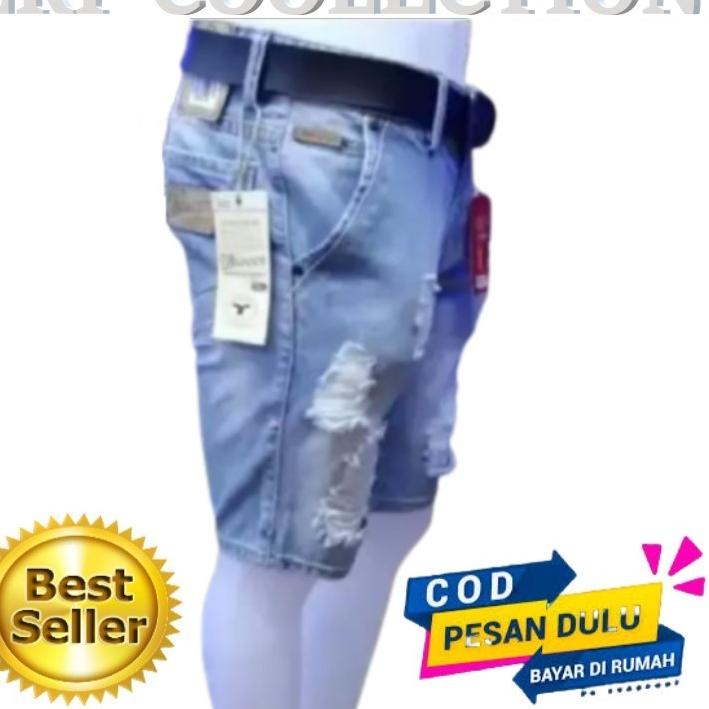 Terpercaya Celana Pendek Pria Keren Distro Model Sobek Robek / Celana Pendek Sobek / Celana Jeans Pe