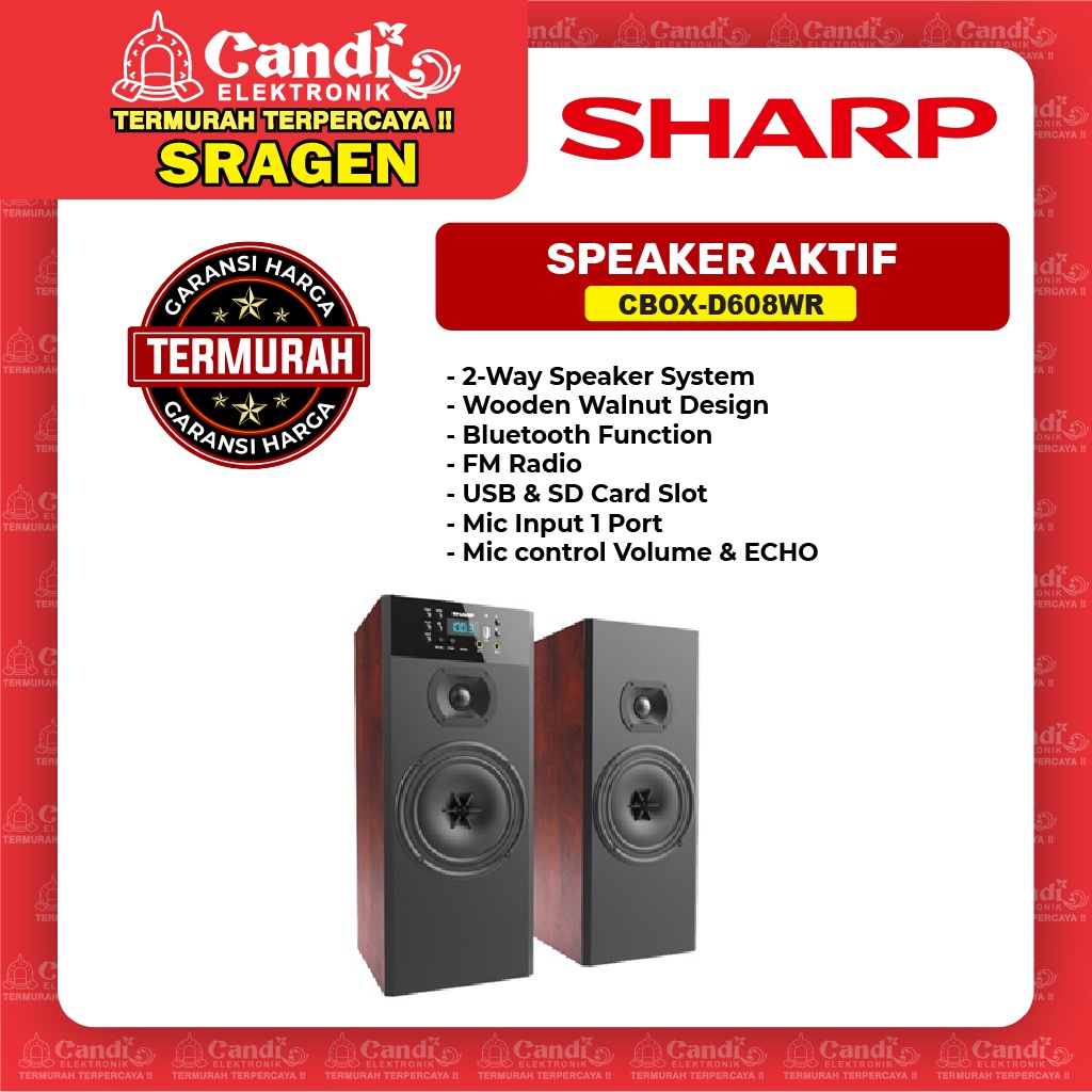 SHARP Speaker Aktif CBOX-D608WR