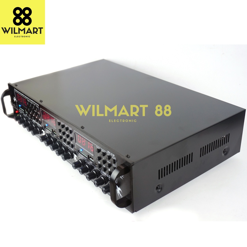 Ampli Walet BlackSpider WA-318 | Amplifier Walet BS WA - 318 | 6 Channel 3 Player | High Quality Original | MP3 | USB / SD |