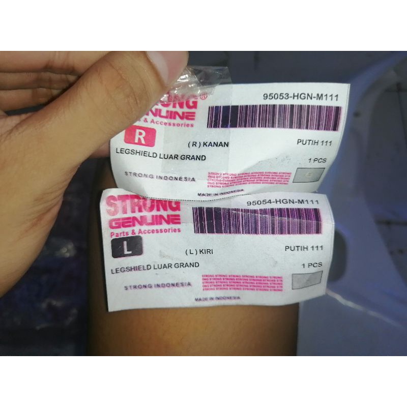 Legsil legshield sayap luar grand putih strong
