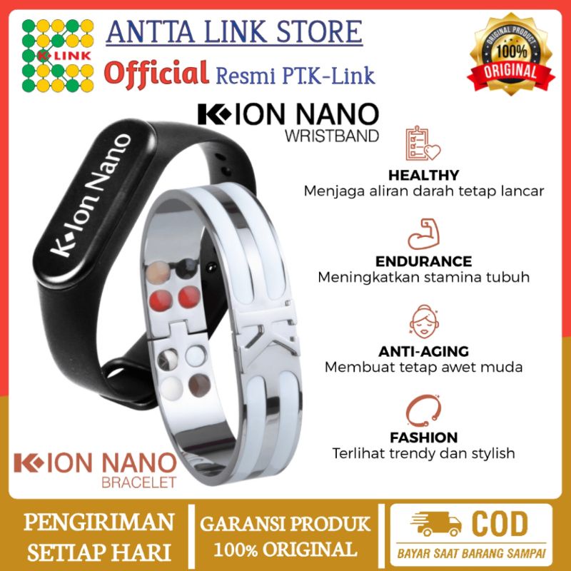 ION NANO WRISTBAND BLACK STRAP | K ION NANO BRACELET BANGLE GELANG TERAPI KESEHATAN ORIGINAL KLINK