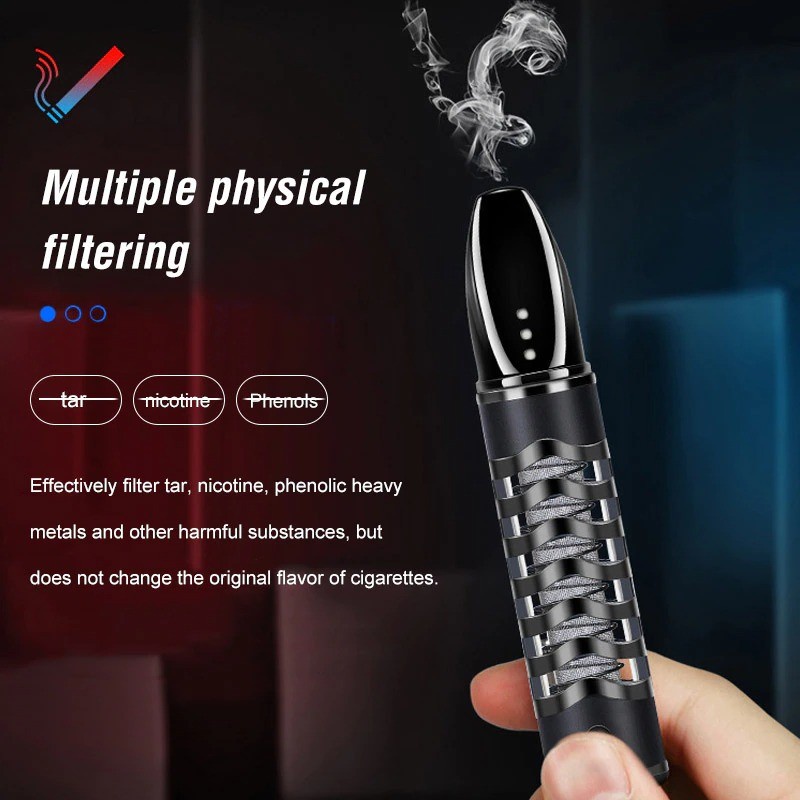 Pemantik Rokok / Pipa Asbak Portable / Asbak Rokok Portable / holder filter rokok / Enclosed No dust loss with USB Tungsten Coil Lighter / Usb Rechargeable Cigarette Lighter