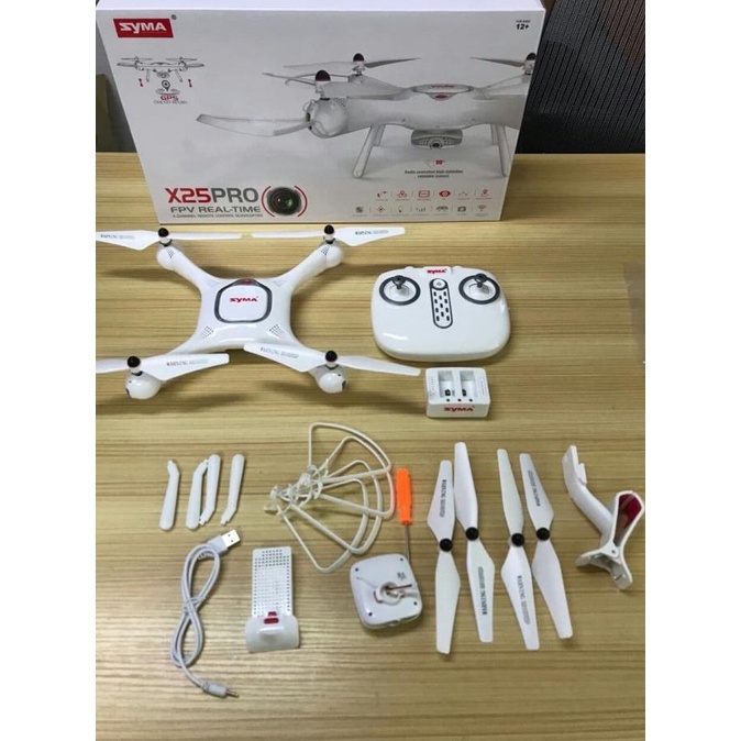 [ Promo ] Drone Syma X25 Pro Wifi Fpv Double Gps Follow Me Mode 720P Camera Hd - Drone Kamera Dan Ak