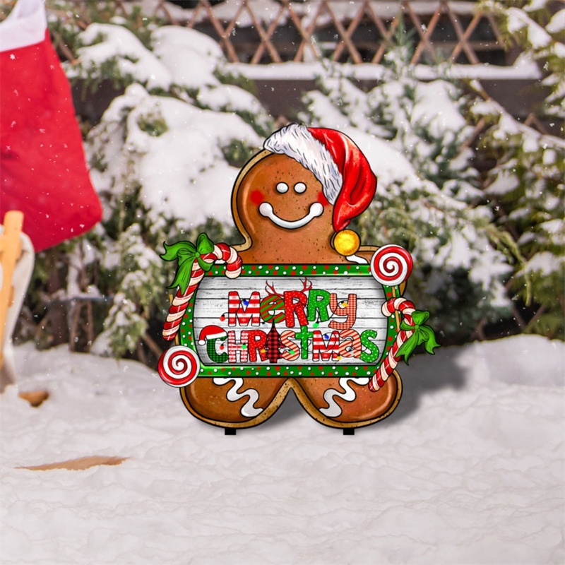 Zzz Hiasan Gantung Bentuk Gingerbread Untuk Dekorasi Taman / Outdoor