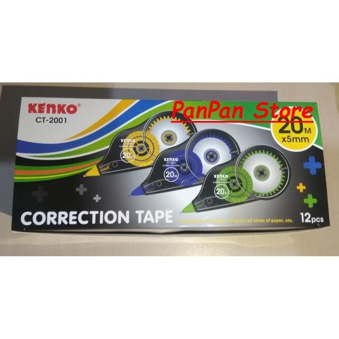 

[COD] Correction Tape Kenko CT 2001 (Tipe ex Kertas) 20 m - 1 LUSIN HEMAT Kode 1307