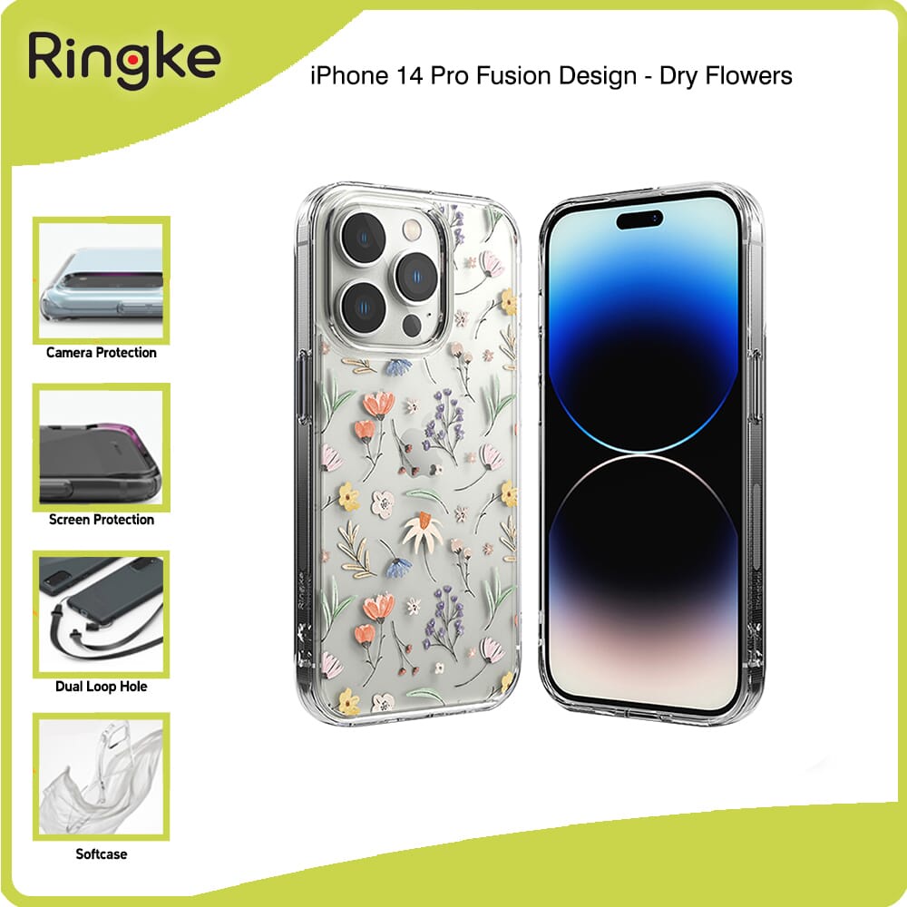 Ringke iPhone 14 Pro Fusion Dry Flowers Softcase Anti Crack Slim Armor