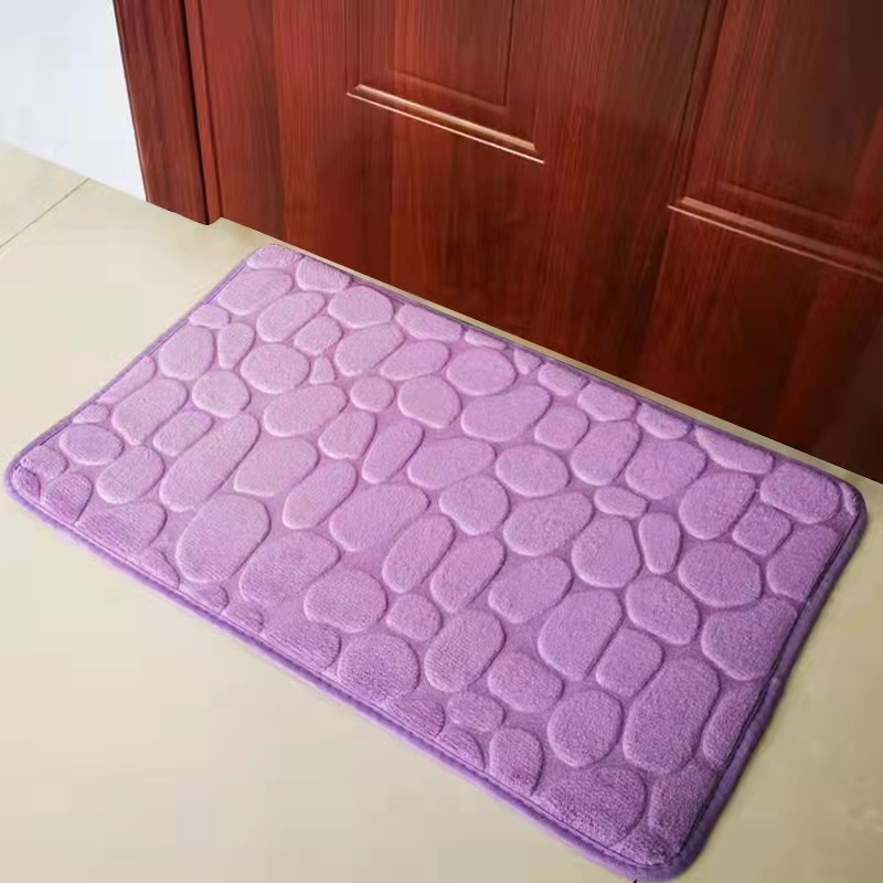 Gobra ♕ KS001 Keset Kaki (Tanpa Kemasan) Anti Slip Motif Batu 10 Warna 40x60CM Bahan Memory Foam Alas Lantai Keset Kamar Mandi Import Murah