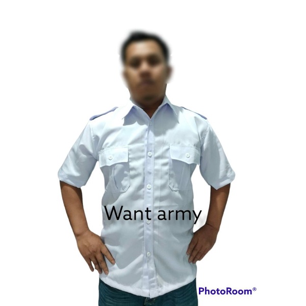 Kemeja Pns Tebal Twist/Kemeja Pdh Putih/Baju Putih Pns