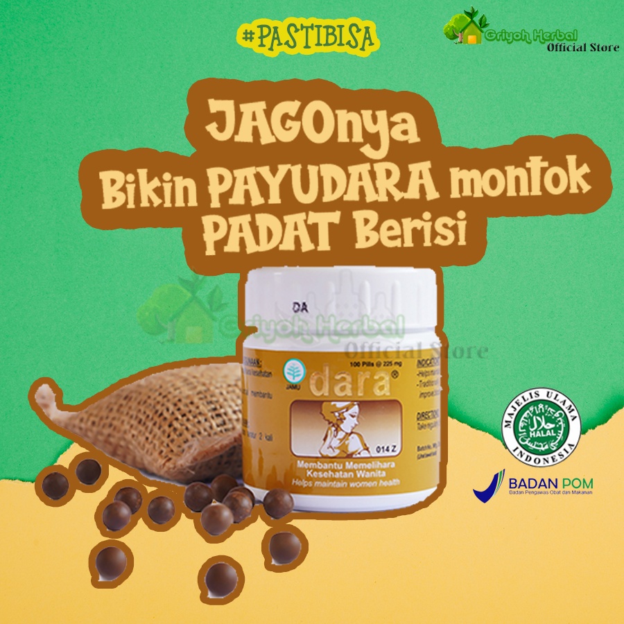 DARA 100 PIL Borobudur Herbal  Membantu Mengencangkan Payudara