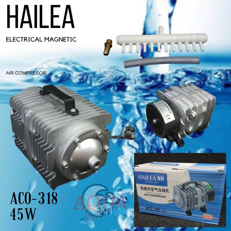 Compresor udara aquarium kolam HAILEA 318  mesin pompa Airator High Preassure Airpump