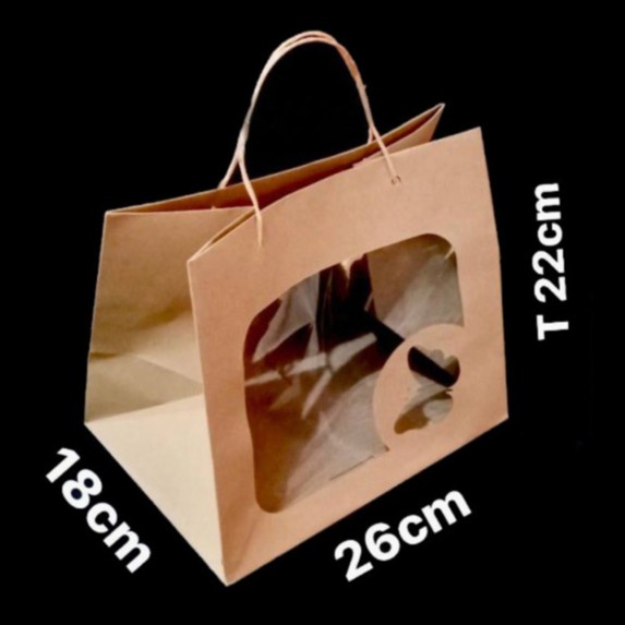 

paperbag mika bento goodie bag coklat jendela mika paper bag hampers kantong kertas ukuran 26x18x22 cm