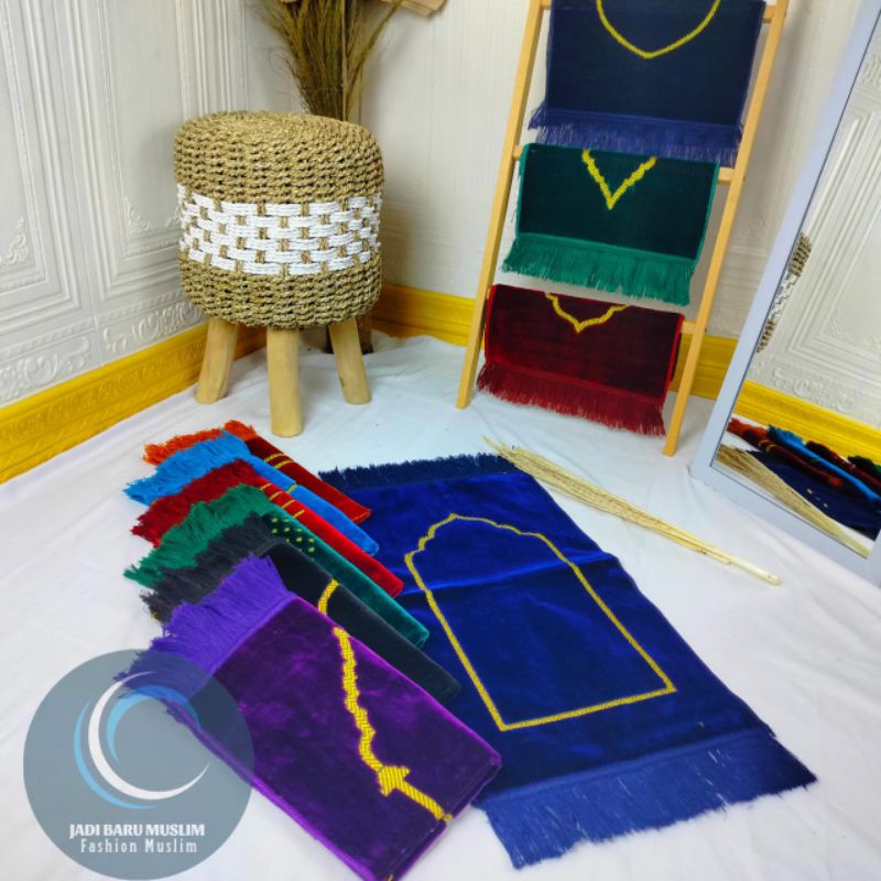 sajadah muka Turki sajadah polos warna midi/muka