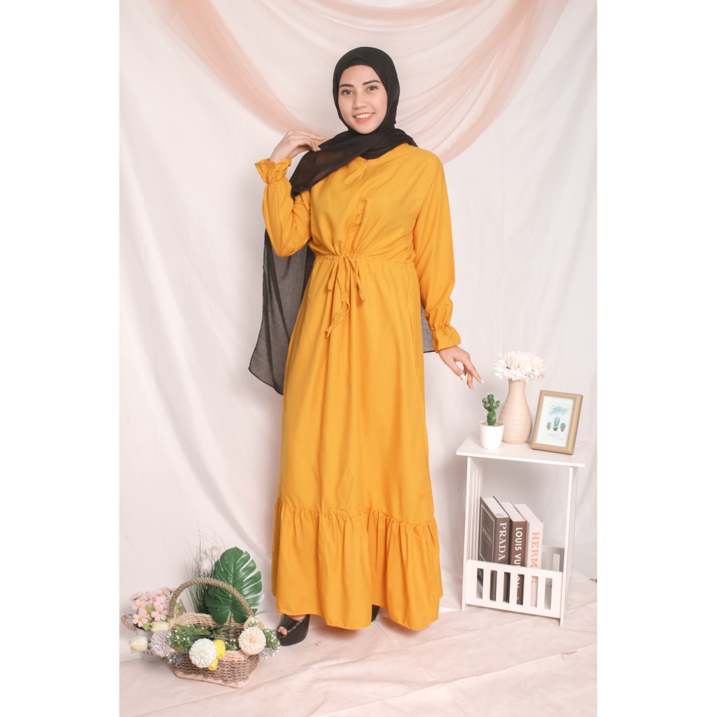 Rx Fashion ALIFA MAXI DRESS / REIN DRESS Bahan Twiscone Fit XL-