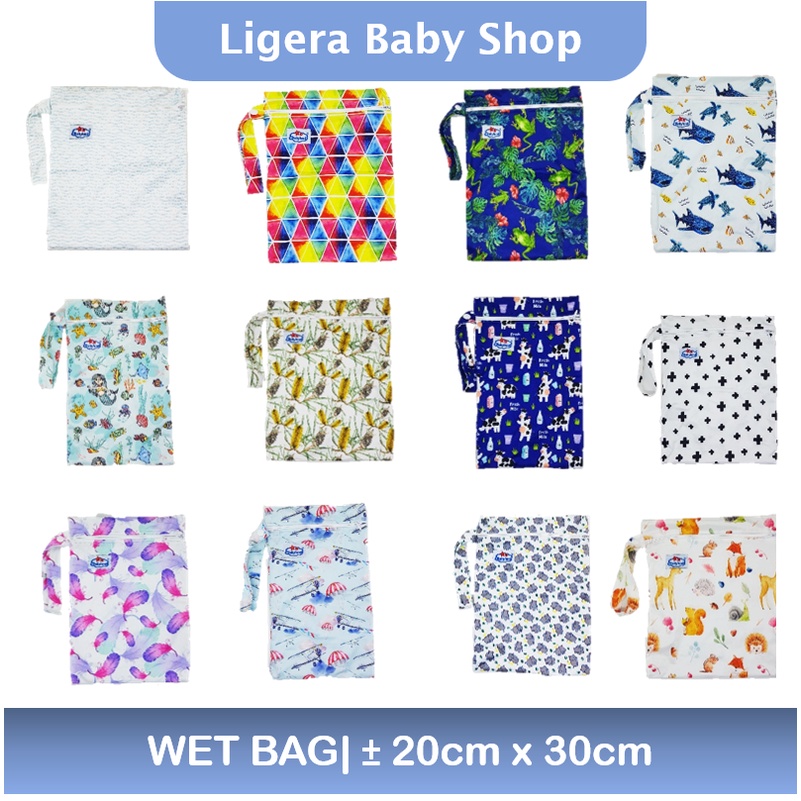 Wet Bag Tas Anti Bocor Basah Tahan Air | Wetbag Clodi Baju Renang Cloth Diaper Serba guna | Waterproof Eco Friendly Washable Multipurpose Pouch