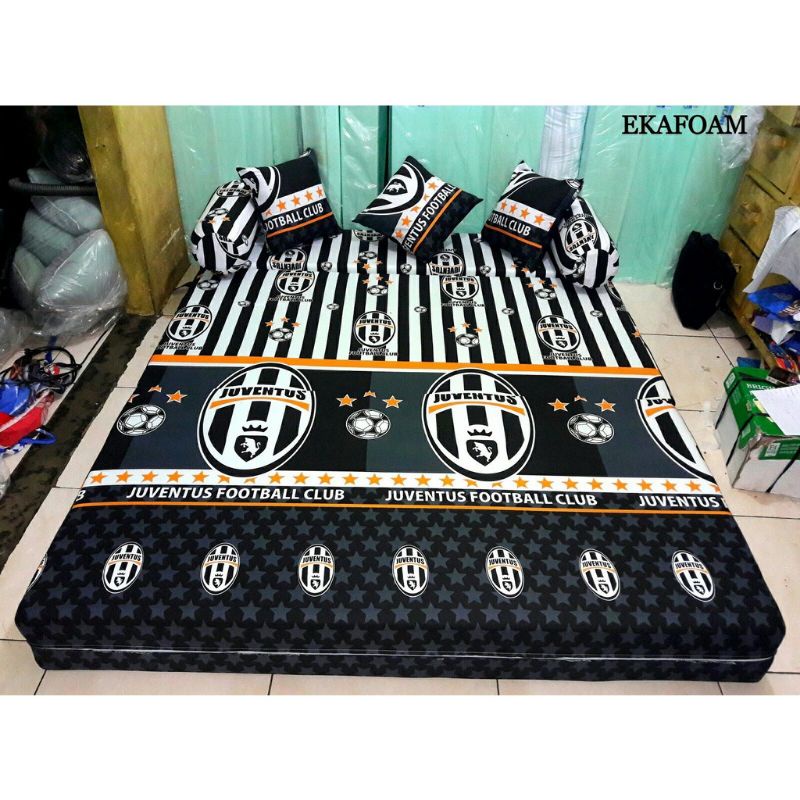Sarung Kasur Busa Resleting Cover Kasur Busa Sprai Resleting Motif Club Bola