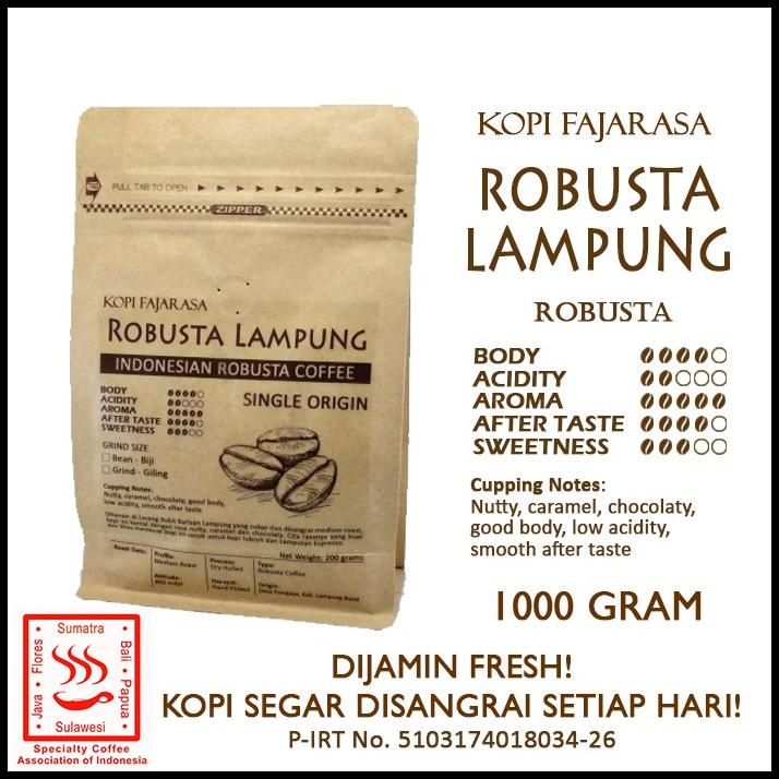 

Kopi Fajarasa Robusta Lampung Biji Kopi Robusta 1 Kg