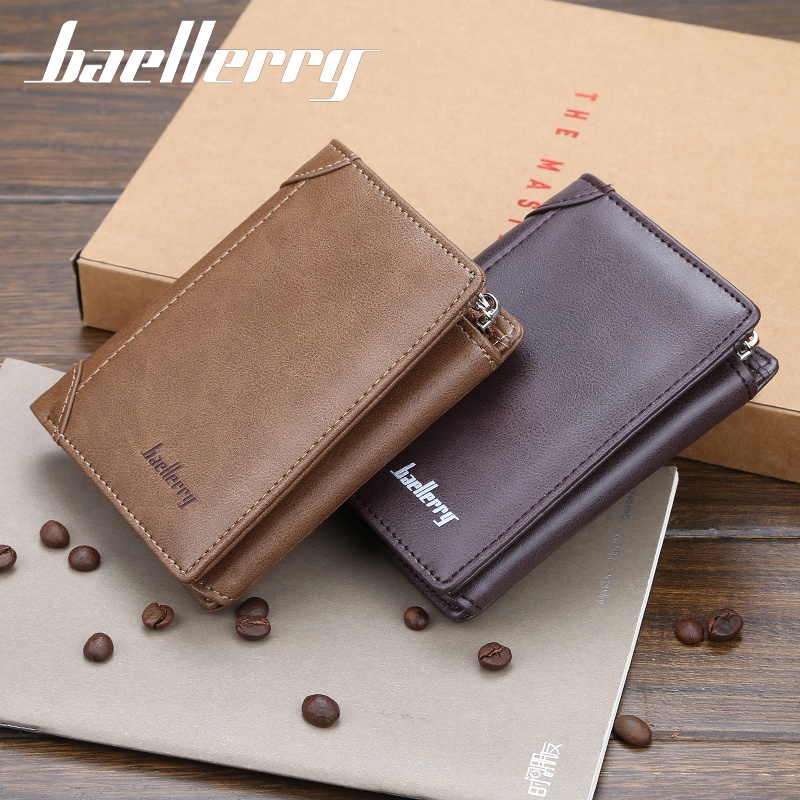 BAELLERRY D1307 Dompet Pria Wanita Bahan Kulit PU Leather Premium WATCHKITE WKOS