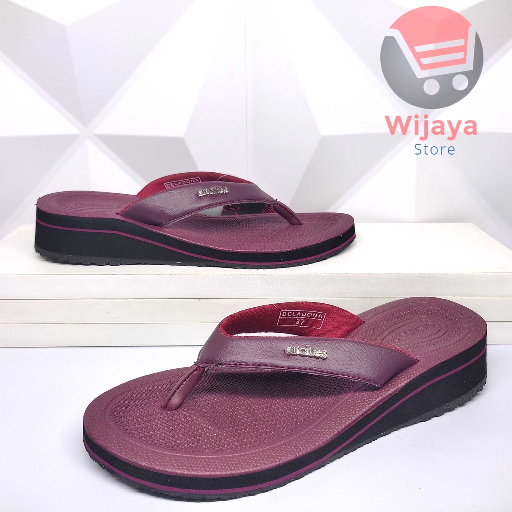 SANDAL WEDGES WANITA ARDILES ORIGINAL SENDAL JEPIT CEWEK PEREMPUAN BERKUALITAS BELADONA