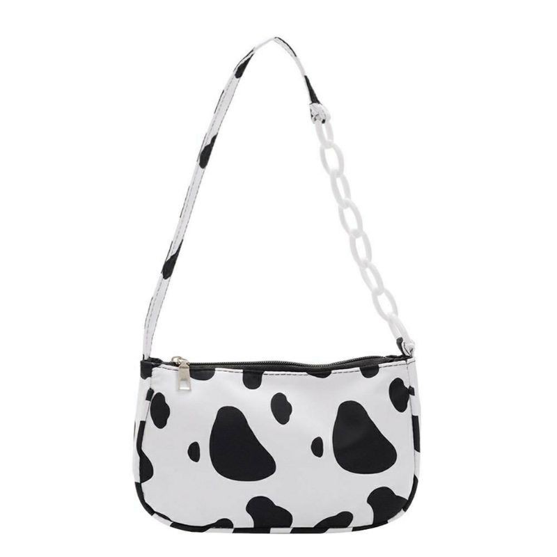 ALESHA AL1066 - Tas Selempang Bahu Wanita Shoulder Bag Rantai Cow Pattern