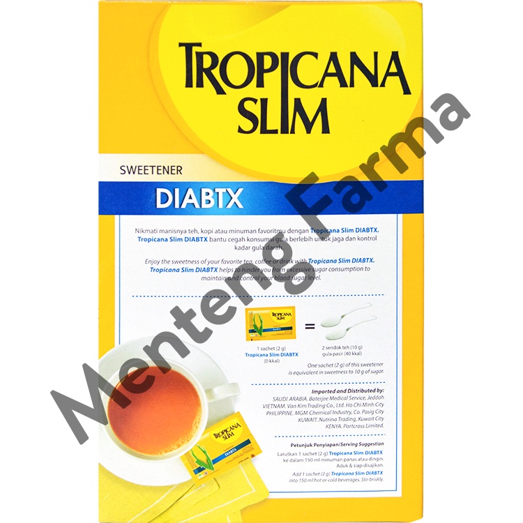 Tropicana Slim DIABTX 100 Sachet - Pemanis Alami Diabetes Bebas Kalori