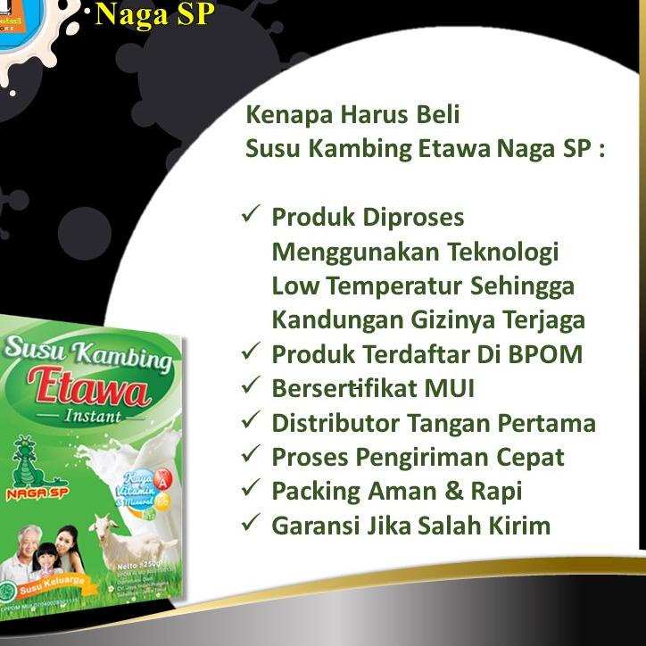 

Quality Control✅Susu Kambing Etawa Bubuk Naga SP 250gr Untuk Penyakit Asma Sesak Napas dan Gangguan Pernapasan TBC|SQ7