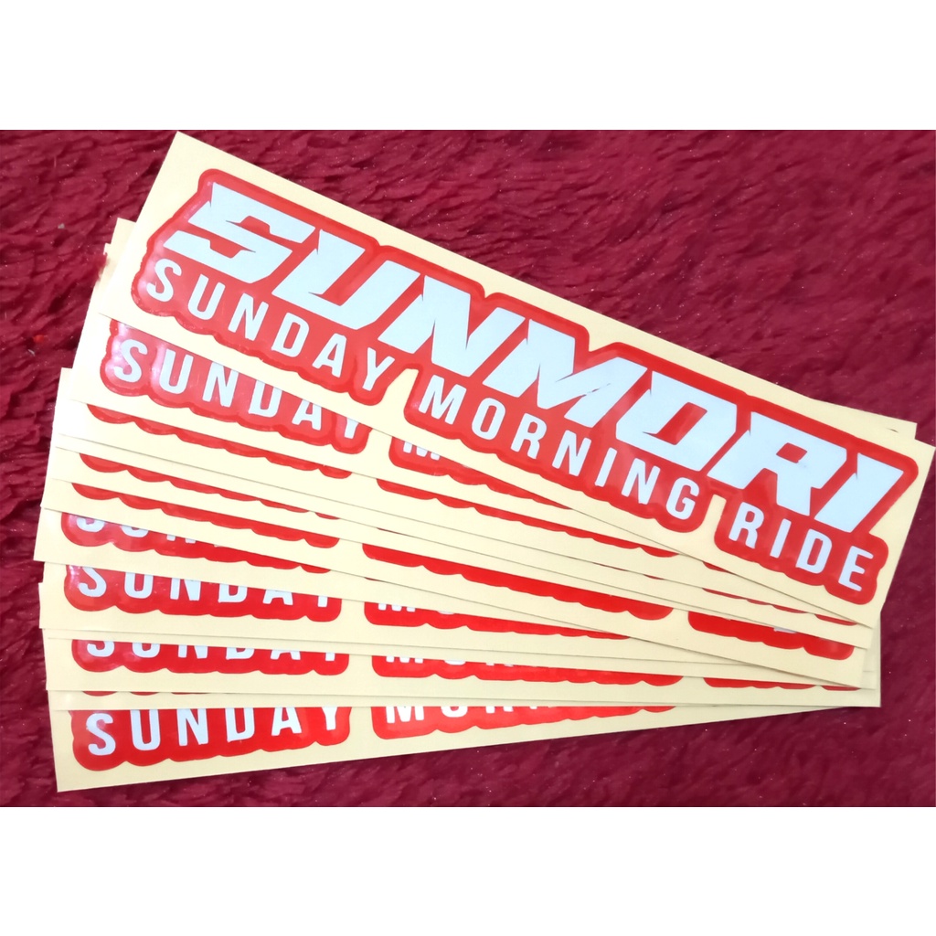 Stiker cutting tulisan SUNMORI, sticker Sunmori