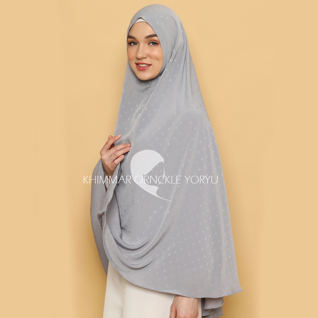 KHIMAR SYARI CRINKLE YORYU TERBARU 2022/ JILBAB HIJAB KERUDUNG INSTAN KHIMAR BERGO SYARI NON PAD