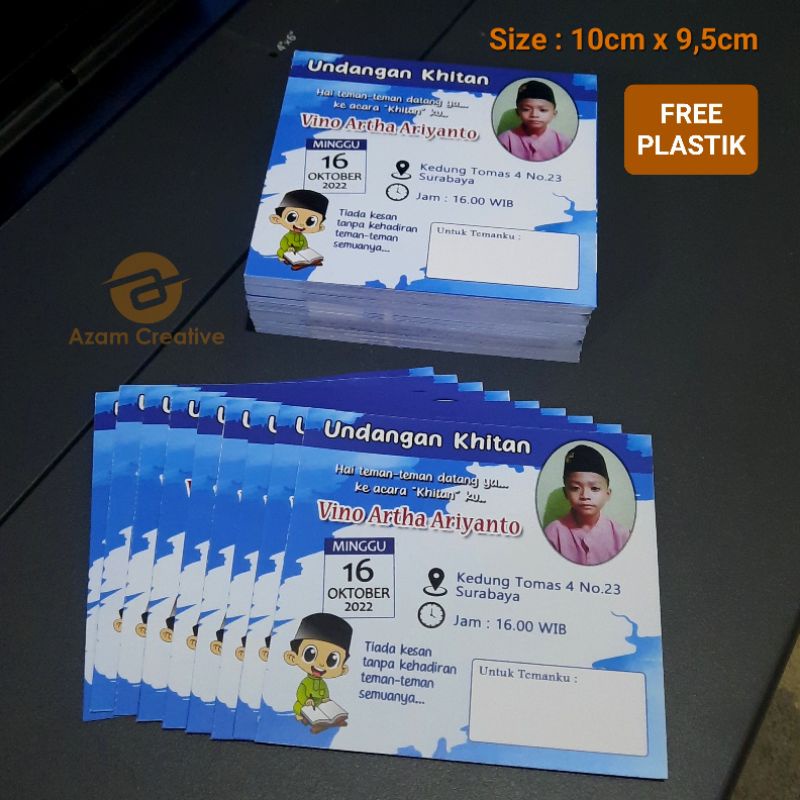 UNDANGAN KHITAN FOTO / UNDANGAN KHITAN MURAH / UNDANGAN KHITAN FULL COLOUR