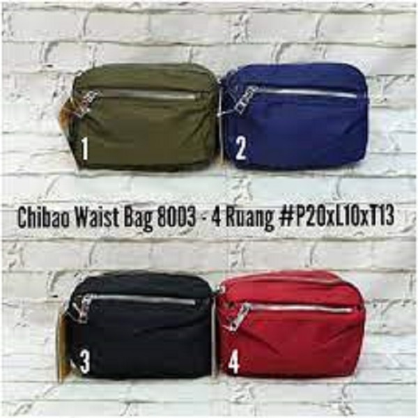 Tas Wanita Import Pinggang Selempang Waistbag Waist Bag CHIBAO CB8003 8003 CB8003-1 8003-1 Parasut Super Anti Air