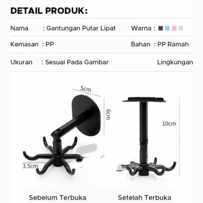

Stationery Gantungan Putar Lipat Multifungsi