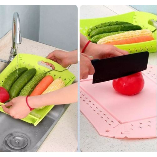 BUNDLING PACKAGE Centong Saringan + Talenan Nampan 2 In 1 + Sutil Spatula Silicon