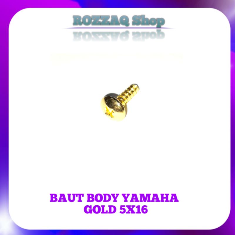 20 PCS BAUT ONLY GOLD BAUT BODY YAMAHA MIO NMAX SKRUP BODY MOTOR YAMAHA MATIC NON MATIC NOUVO JUPITER XRIDE MIO UKURAN M5X16