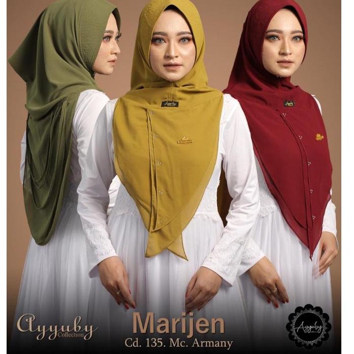 HIJAB KHIMAR MARIJEN BAHAN CERUTY BABYDOLL ORI AYYUBY ‣ DLA.18Oc22н