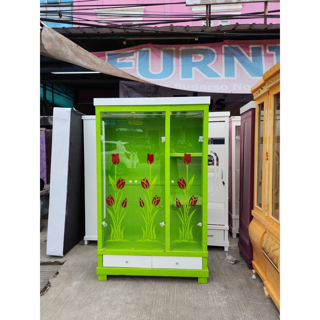 Lemari gamis 3 pintu / lemari gantung dan lipat