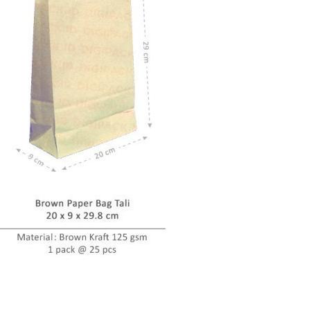 

[Digipack] Brown Paper Bag Tali 20 x 9 x 29.8 | Kantong Kertas Coklat