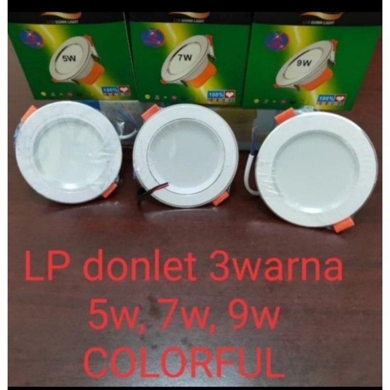 Lampu Panel LED Downlight 7W (3 Warna)