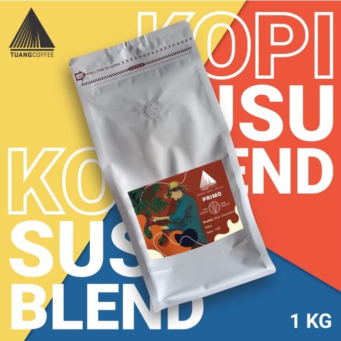 

Roasted Bean Primo Blend Tuang Coffee (Arabica dan Robusta) 1kg