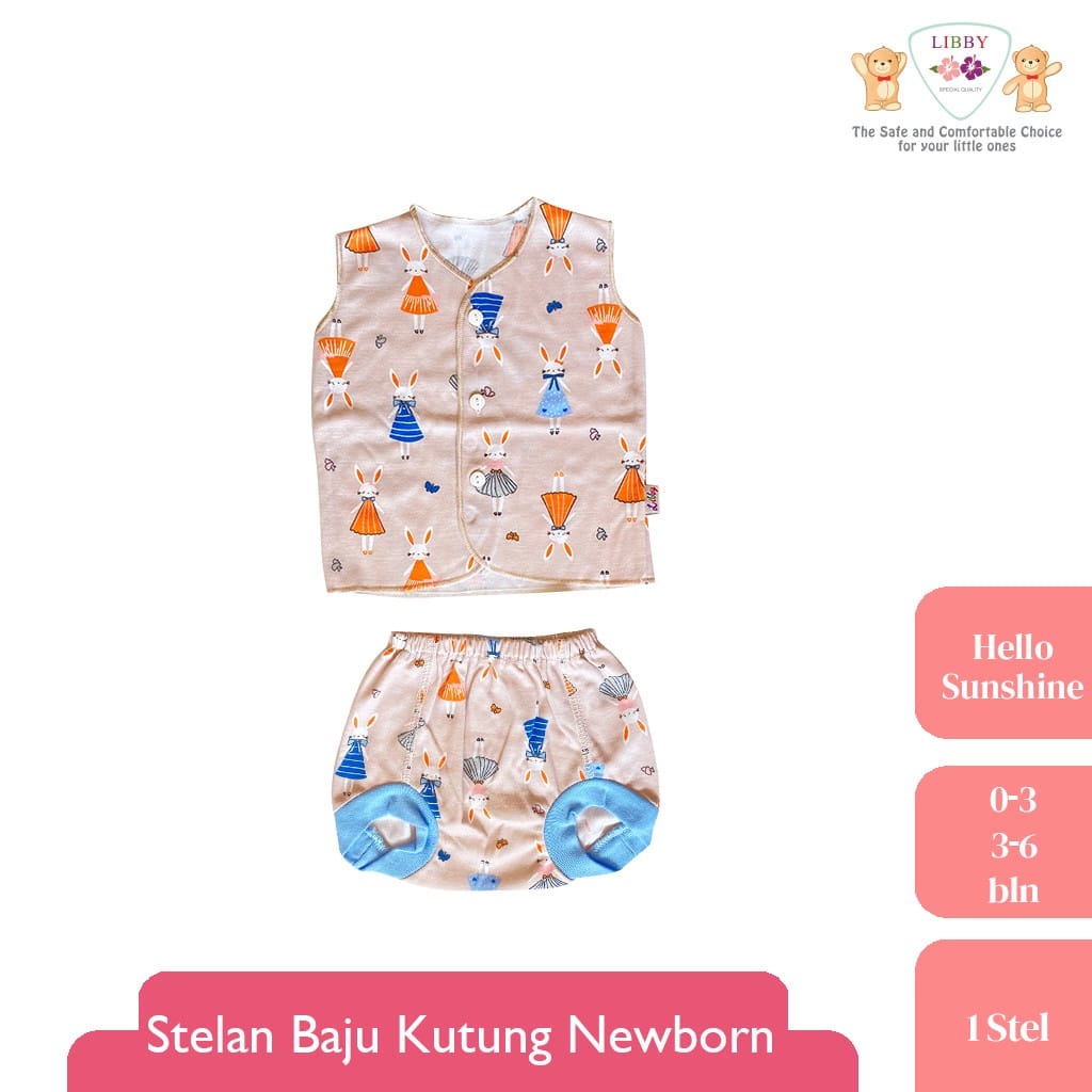 Libby Setelan Kutung (Kancing depan)  Celana Pop - Hello Sunshine Series (isi 3 Pcs) LB-STKTP