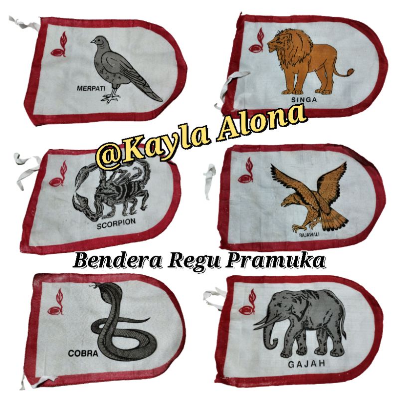 BENDERA REGU PRAMUKA untuk PUTRA / BENDERA REGU HEWAN
