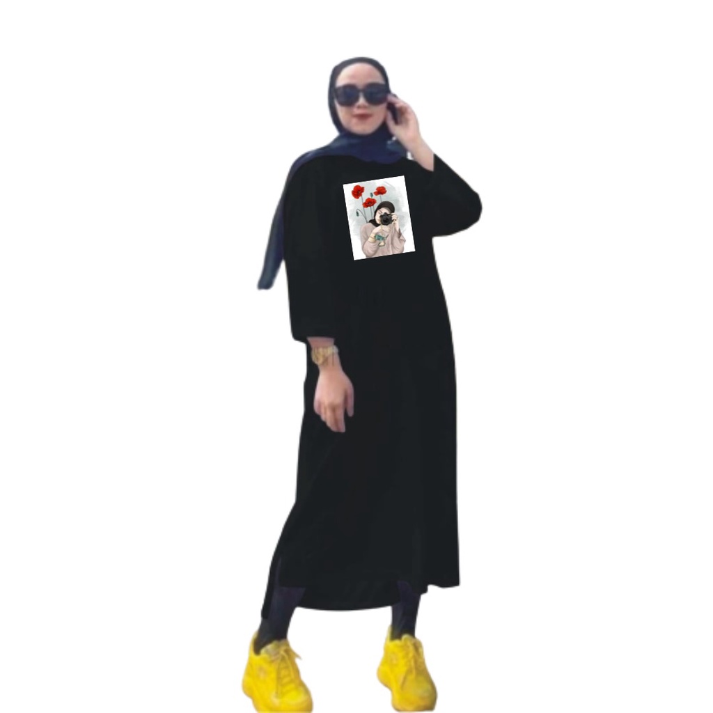 Tunik Panjang Muslimah Mawar