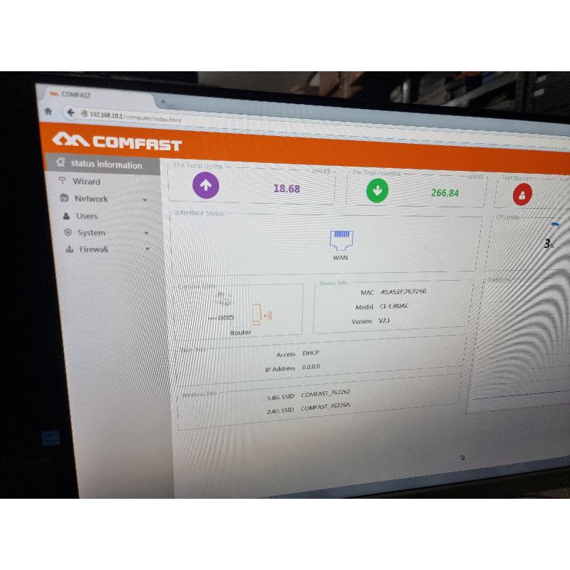 COMFAST CF-E380AC 1750Mwifi Access Point  Dual Band 2.4 + 5 GHz 11AC Gigabit Router Nirkabel Wifi Re