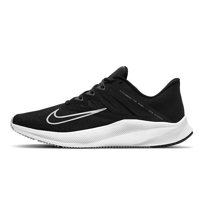 NIKE QUEST 3 BLACK WHITE ORIGINAL UKURAN 43