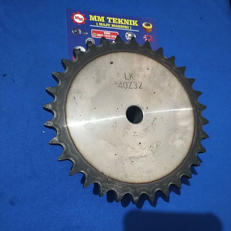 Sprocket RS 40 x 32 T Gear Rantai Single Gir gigi Z 32T RS40 -1 40Z32 40X32T 40-1 tipe B Sproket spr 40-32T 40x1x32T 40-1-30T