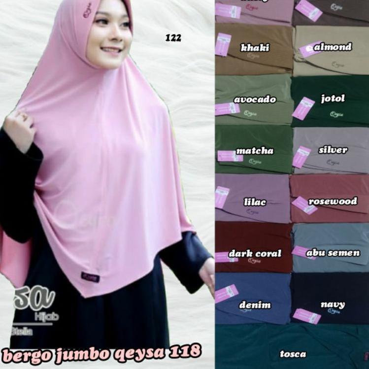 GN.18Oc22ᴹ • jilbab khimar bergo jumbo qeysa polos simpel  daily  / jilbab qeysa